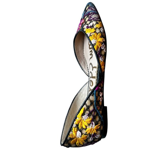 Sam Edelman Rodney Womens 6.5M Floral Embroidered Pointed Toe Flats D'Orsay Lace - Picture 12 of 12
